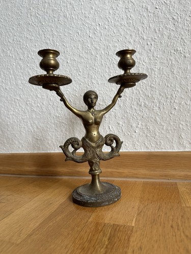 Bronze messing meerjungfrau - bronze,