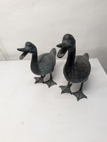 Bronze enten paar - paar, tierfiguren