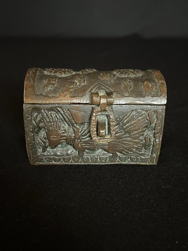 Kleine antike bronze schatulle - antike,