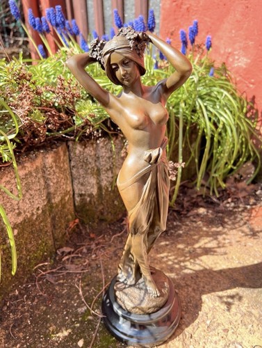 Jugendstil bronze figur - jugendstil,