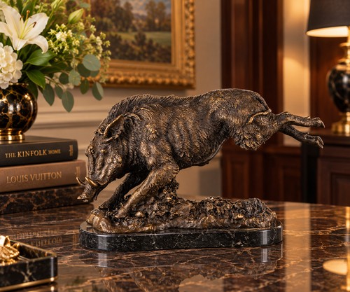 Bronze skulptur springender - skulptur,