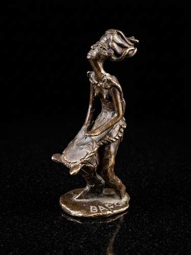 Afrikanische bronze figur - afrikanische,