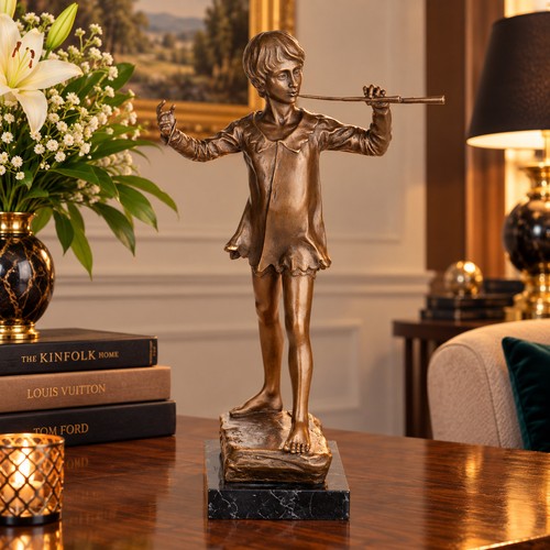 Bronze skulptur junge mit - bronze,