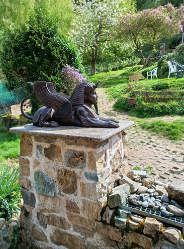 Sphinx echte alte bronze - echte,
