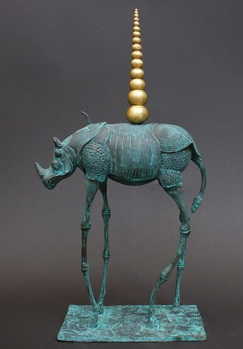 Bronzefigur cosmic rhino - bronzefigur,