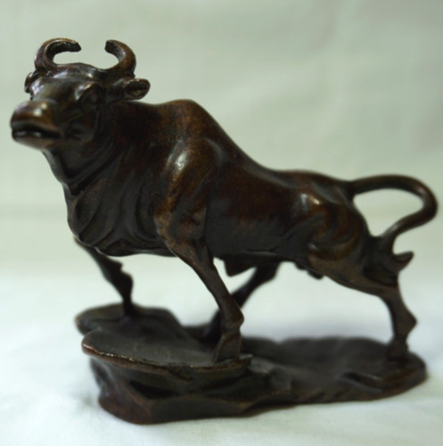 Bronze bullen figur vintage - figur,,
