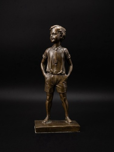 Bronze skulptur statue junge - skulptur,