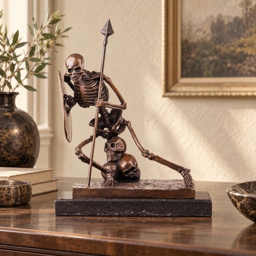 Bronze skulptur skelett - bronze,