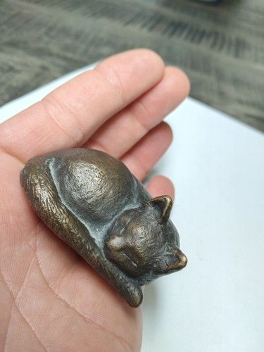 Bronze katze skulptur - bronze,
