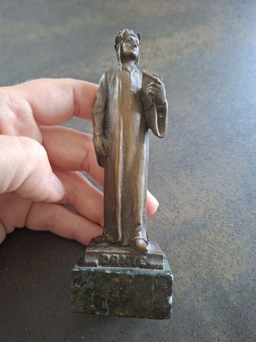 Bronzeskulptur dante auf - dante,