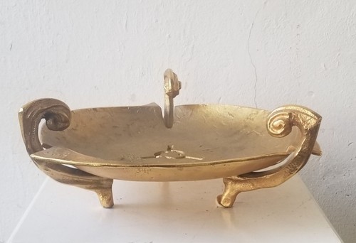 Große bronzeschale vergoldet - große,