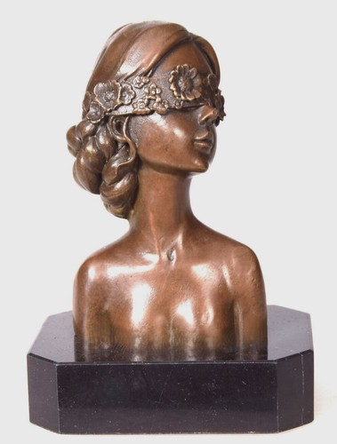 Bronzefigur büste mädchen - büste,