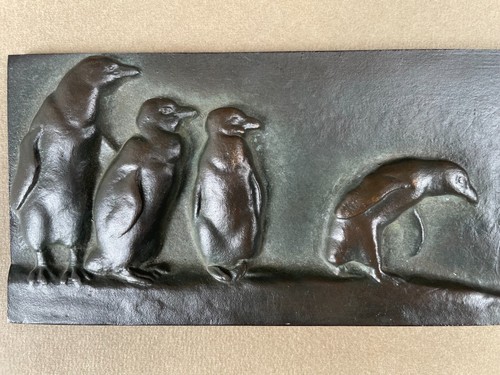 Bruno schäfer bronze - bronze, relief