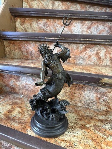 Bronze skulptur poseidon - bronze,