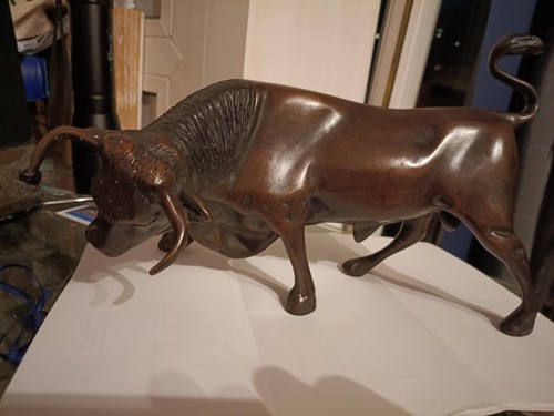 Bronze skulptur stier bulle - skulptur,