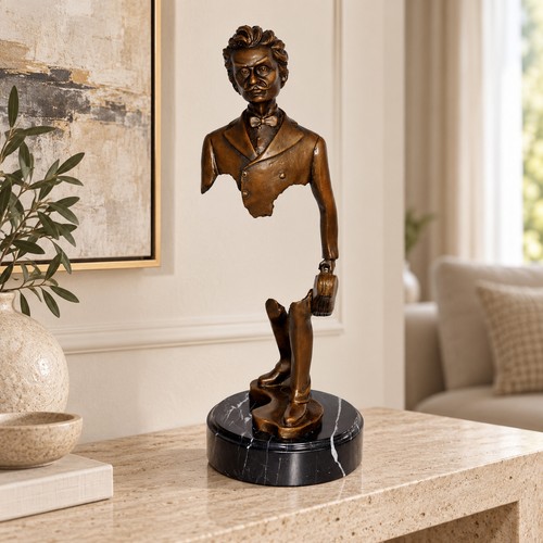 Bronze skulptur reisender mit - skulptur,