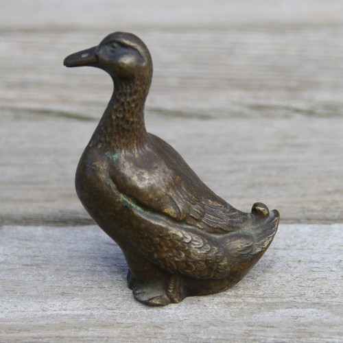 Vintage bronze ente erpel 165 - vintage,