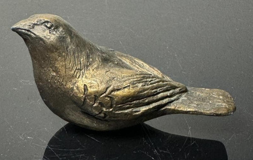 Bronzefigur kleiner vogel - bronzefigur,