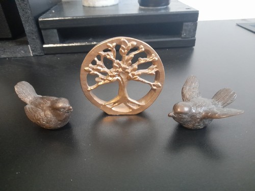 Bronze vögel und lebensbaum - und,