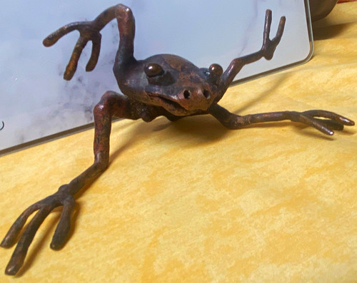 Bronze skulptur frosch - bronze,