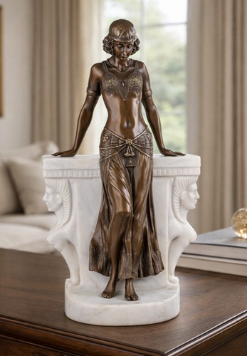 Bronzefigur tänzerin - bronzefigur, am