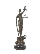 Bronze Figur Justitia Göttin