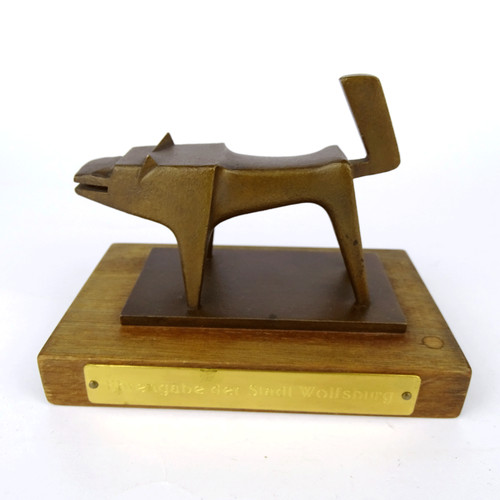 Bronze skulptur kubismus wolf - bronze,