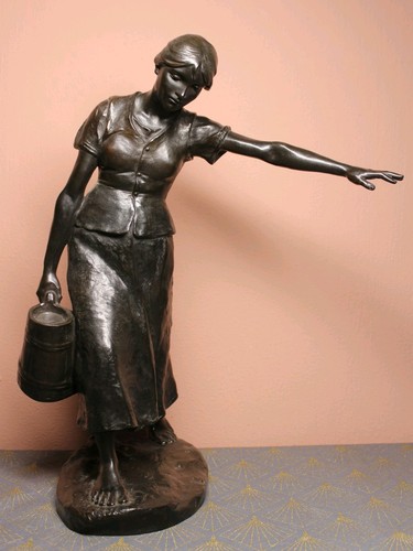 Bronze figur wasserträgerin - bronze,