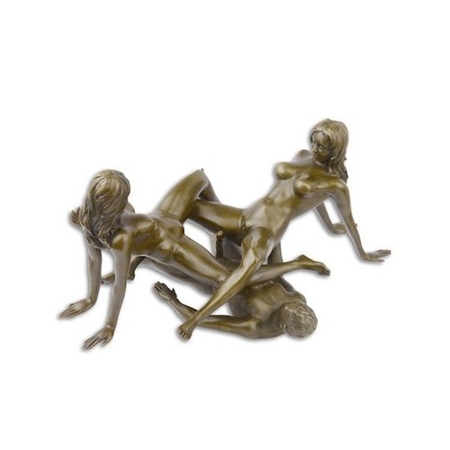 Bronzeskulptur akt einer - -,