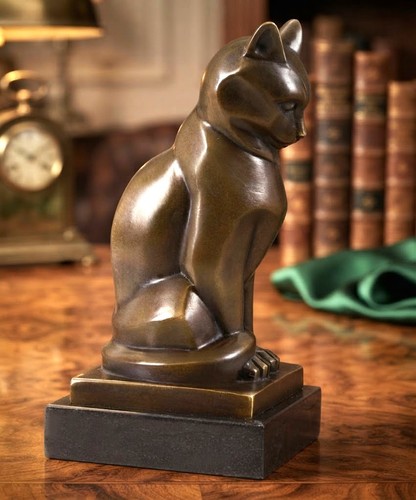 Katze bronzeskulptur bronze - katze,