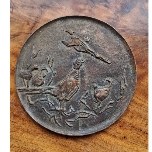 Bronze wandplakette relief - wandplakette,