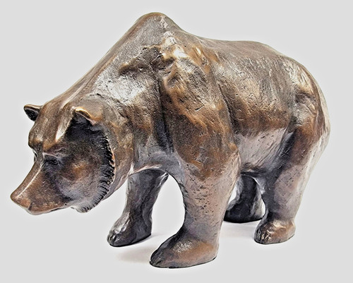 Bronzeskulptur bär börse - bär-,