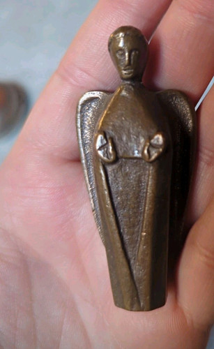 Massiv bronze engel - bronze, skulptur