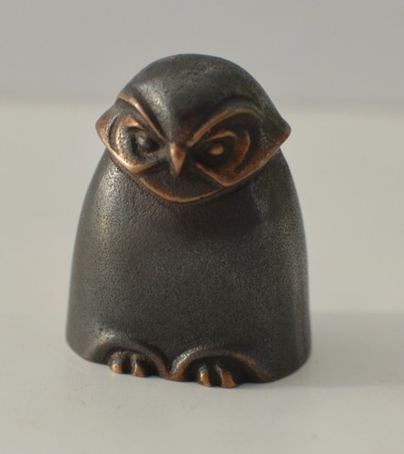 Vintage bronze eule - bronze, skulptur