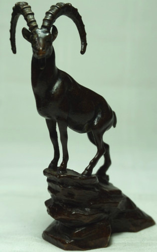 Steinbock figur aus bronze - figur,