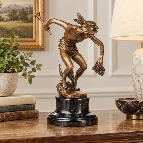 Bronze skulptur hermes - bronze,