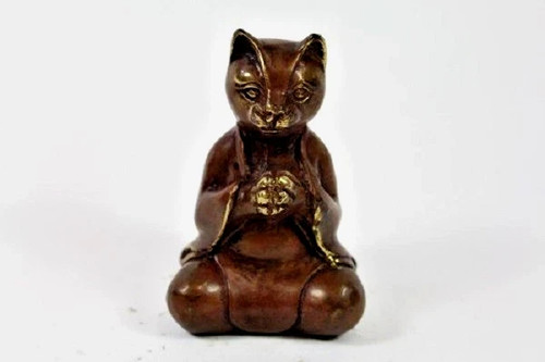 Bronze skulptur yoga katze - skulptur,