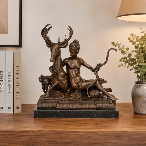 Bronze skulptur göttin - bronze,